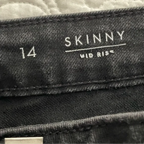 Simply Vera Vera Wang Jeans Skinny Stretch Denim Size 14 Black - Picture 6 of 14